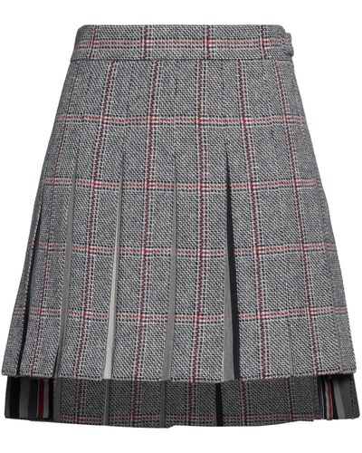 Thom Browne Mini Skirt Wool - Grey