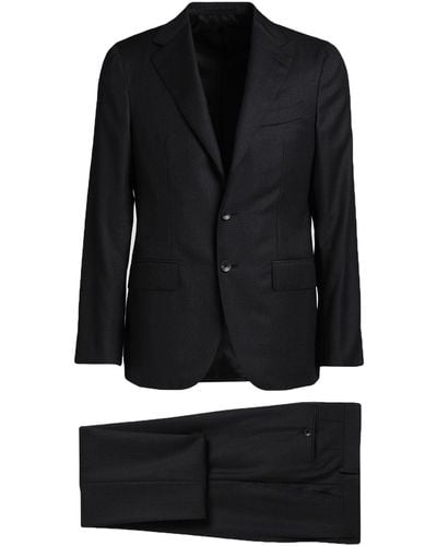 Caruso Steel Suit Wool - Black
