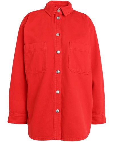TOPSHOP Denim Shirt - Red