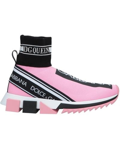 Dolce & Gabbana SNEAKERS SORRENTO AUS STRETCH-TRIKOT MIT LOGO - Pink