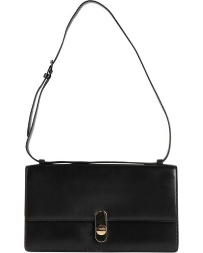 The Row Shoulder Bag Leather - Black