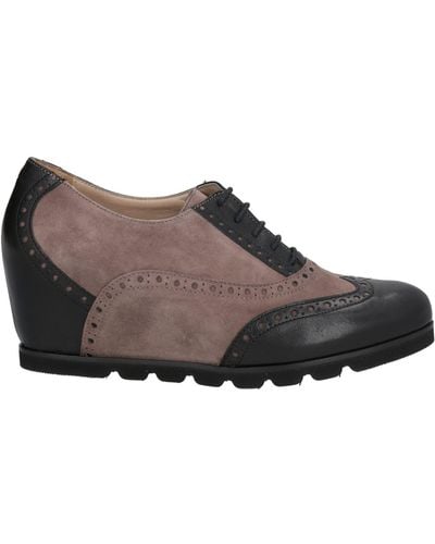 Donna Soft Lace-up Shoes - Brown
