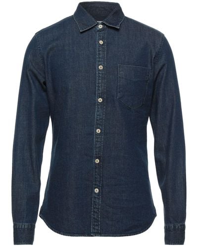 Tela Genova Camicia Jeans - Blu