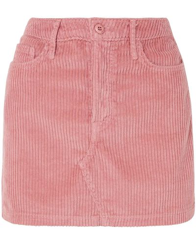 GRLFRND Zamira Cotton-blend Corduroy Mini Skirt - Pink