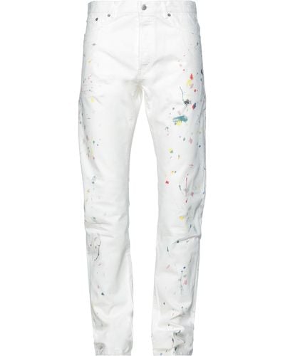 Dior Ivory Trousers Cotton, Calfskin - White