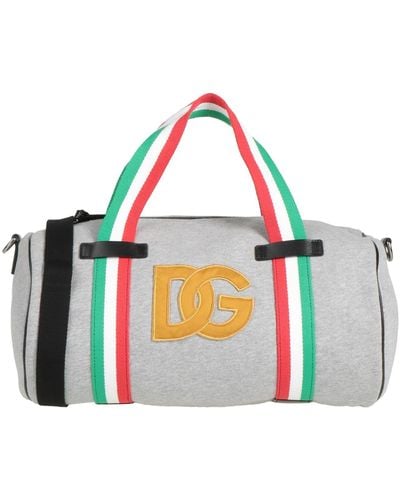 Dolce & Gabbana Light Duffel Bags Textile Fibers, Calfskin - White