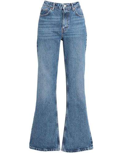TOPSHOP '90s Nonstretch Flare Jeans - Blue