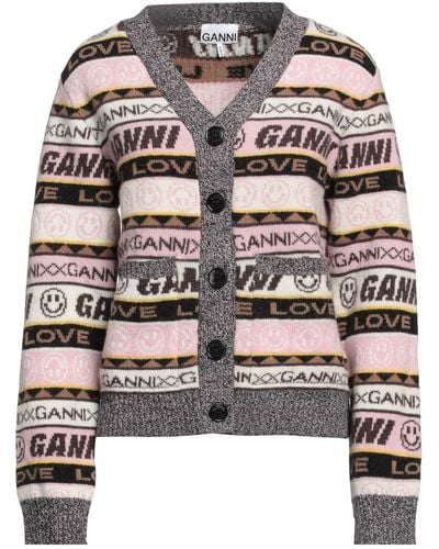 Ganni Cardigan Wool, Recycled Wool, Recycled Polyamide - Pink