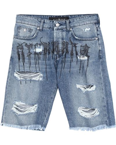John Richmond Shorts Jeans - Blu