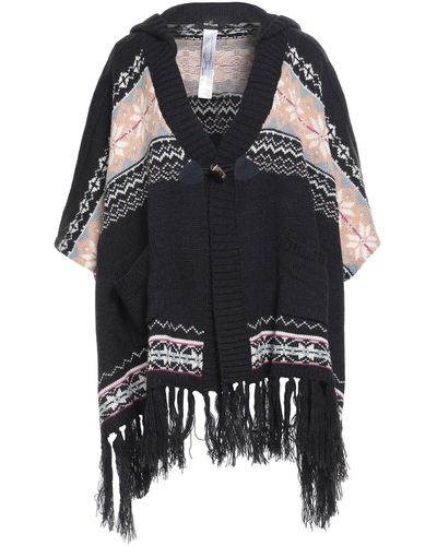 MY TWIN Twinset Capes & Ponchos - Black