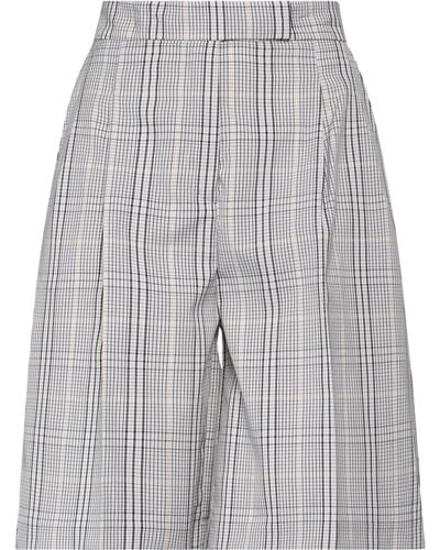 ViCOLO Lilac Shorts & Bermuda Shorts Polyester, Viscose, Elastane - Gray