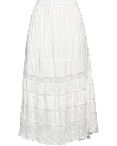 LoveShackFancy Midi Skirt - White