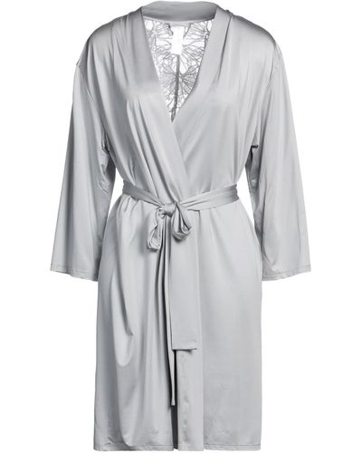 Hanro Dressing Gown Or Bathrobe - Grey