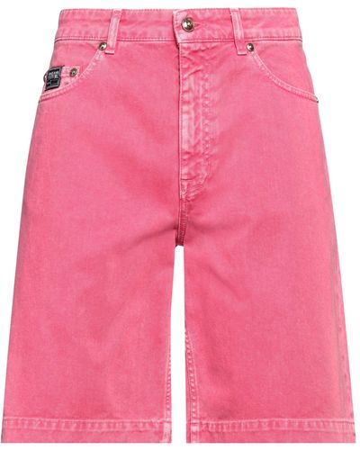 Versace Fuchsia Denim Shorts Cotton, Elastane - Pink