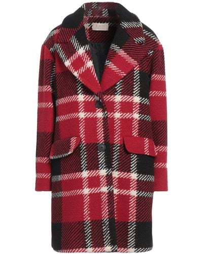 Kaos Coat Polyester, Virgin Wool, Acrylic - Red