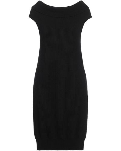 Semicouture Mini Dress Wool, Polyamide - Black