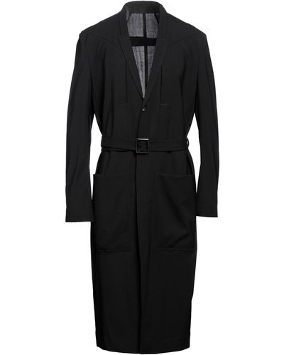 Rick Owens Overcoat & Trench Coat - Black