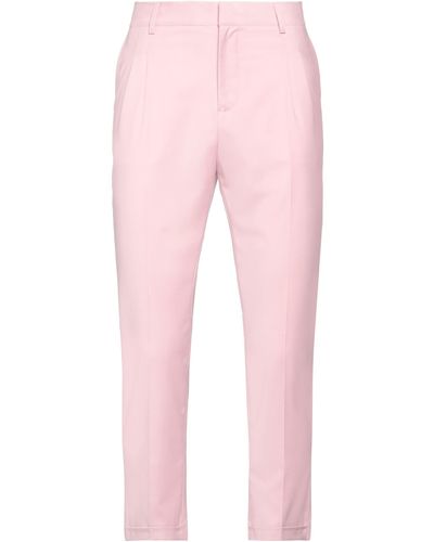 Grey Daniele Alessandrini Trousers - Pink