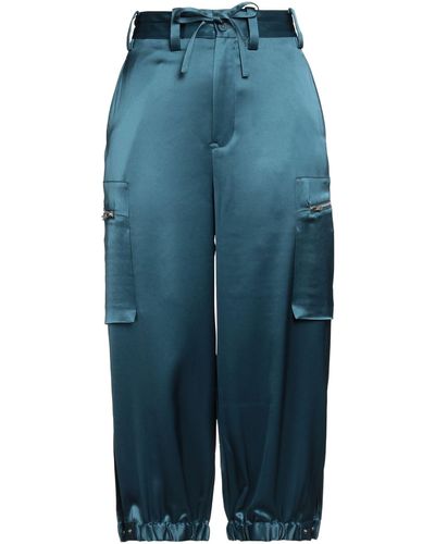 Y-3 Pantaloni Cropped - Blu