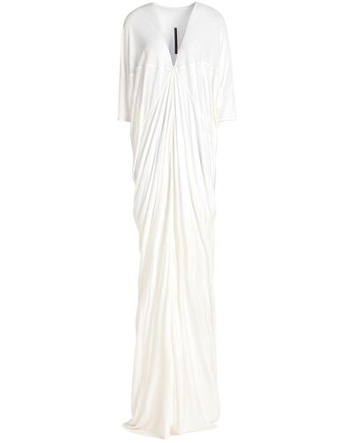 Rick Owens Maxi Dress Viscose - White