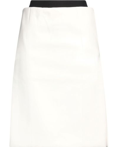 Sacai Midi Skirt Polyurethane, Nylon, Cotton - White