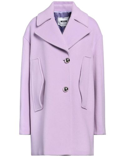 MSGM Light Coat Virgin Wool, Polyamide - Purple