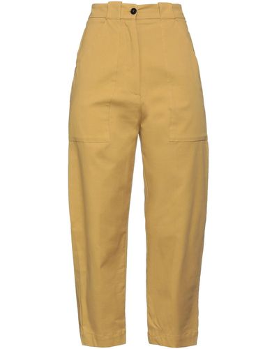 Tela Ocher Pants Cotton, Elastane - Yellow