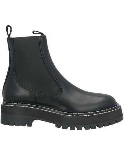 Proenza Schouler Ankle Boots Calfskin, Textile Fibers - Black
