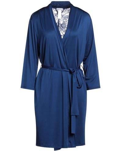 Hanro Dressing Gown Or Bathrobe - Blue