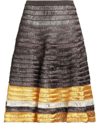 Angelo Marani 3/4 Length Skirt - Brown