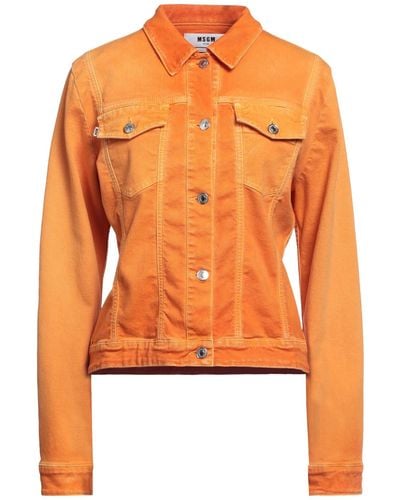 MSGM Manteau en jean - Orange