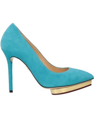 Charlotte Olympia Pumps Leather - Blue