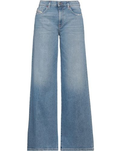 DIESEL Jeans Cotton, Elastane, Cow Leather - Blue