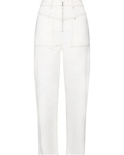 Ba&sh Pantaloni Jeans - Bianco