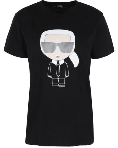 Karl Lagerfeld T-Shirt mit Print - Schwarz