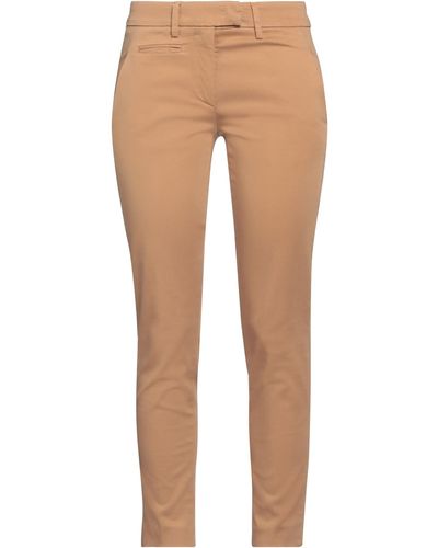 Dondup Sand Trousers Cotton, Elastane, Polyester - Natural