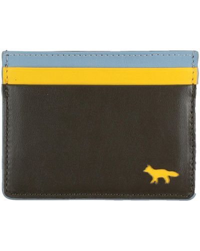 Maison Kitsuné Dark Document Holder Cow Leather - Yellow