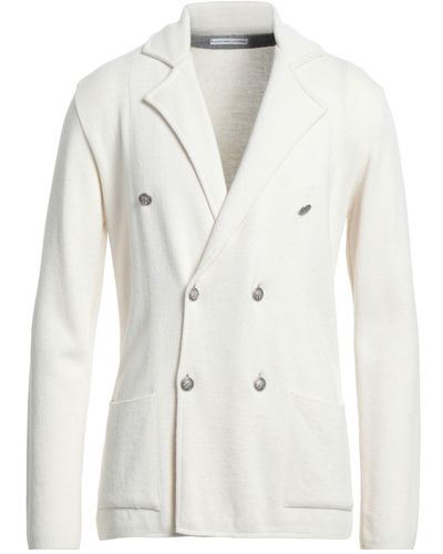 Grey Daniele Alessandrini Suit Jacket - White