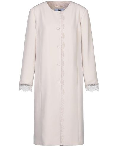 Blumarine Overcoat & Trench Coat - White
