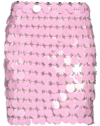 Rabanne Mini Skirt - Pink
