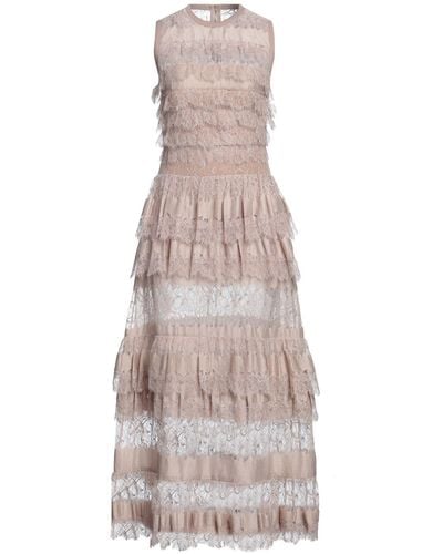 Elie Saab Light Maxi Dress Polyamide, Cotton, Silk - Natural