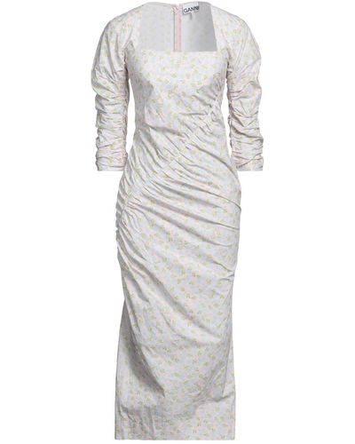 Ganni Midi Dress - White