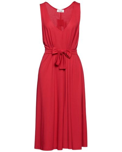 CROCHÈ Midi Dress - Red