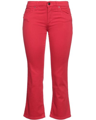 Armani Exchange Cropped Pants - Red