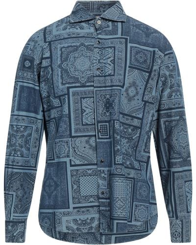 Giannetto Portofino Shirt Cotton - Blue