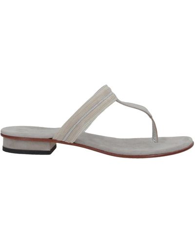 Peserico Light Thong Sandal Soft Leather - White