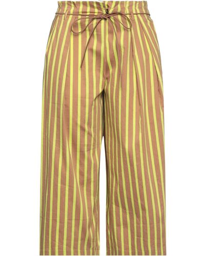 Alysi Cropped Trousers - Yellow