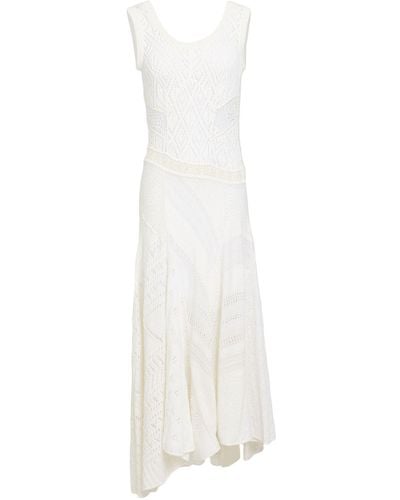 Marine Serre Midi Dress - White