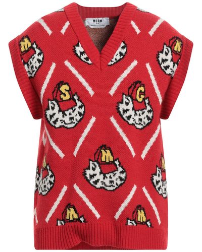 MSGM Sweater Wool, Polyamide - Red