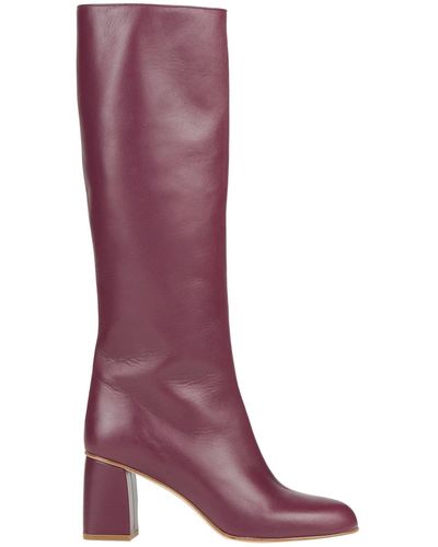 Red(V) Knee Boots - Purple